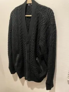新品　GU UNDERCOVER ブラック ケーブルニット カーディガン XL
