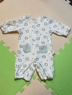 2way仕様　ベビー ロンパース カバーオール 長袖 50-70cm ホワイト系