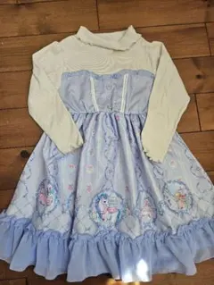 エコネコ ユニコーン刺繍フリルワンピース 120cm