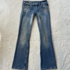 希少 00s DIESEL アーカイブ y2k ローライズ ブーツカット W25
