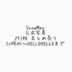 SnowMan 公式写真 まとめ売り