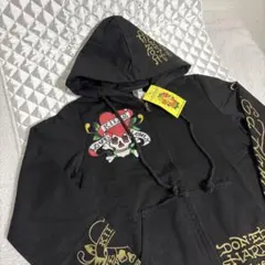 Ed Hardy スカルデザイン パーカー S ブラック - メルカリ
