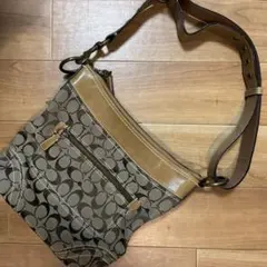 コーチ COACH ショルダーバッグ シグネチャー ハンドバッグ ブラウン系