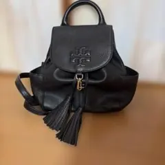 TORY BURCH レザー リュック ブラック タッセルのサムネイル