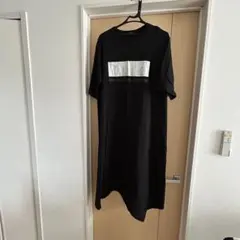 osmosis ブラック 半袖 ロングワンピース
