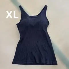 GU カップ付きリブタンクトップ ブラック XLのサムネイル