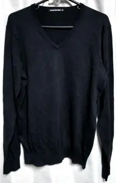 2010年製 ユニクロ プレミアムコットン 黒 Vネックセーター Mサイズ