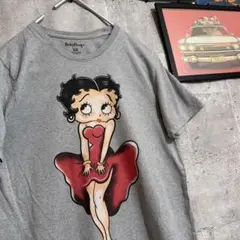 US古着/M ベティちゃん baty boop セクシー 半袖Tシャツ グレー