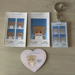 mikko トレーディング証明写真風ステッカー アクリルキーホルダー ラテ