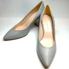 美品　フォビオルスコーニ　チャンキーヒール　ポインテッドトゥ　ゴールドヒール