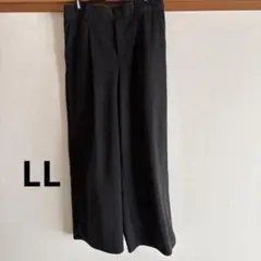 ワイドパンツ ゴムウエスト　ダークグレー