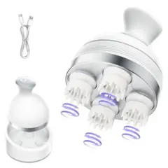 電動頭皮ブラシ ヘッドスパ 頭皮ケア 乾湿両用 3D振動 頭皮エステ　美容家電