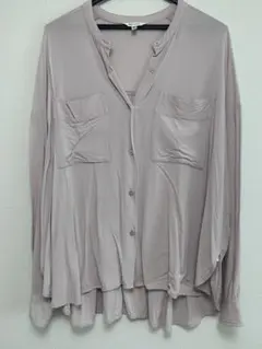 MOUSSY ライトグレー 長袖シャツ Fサイズ