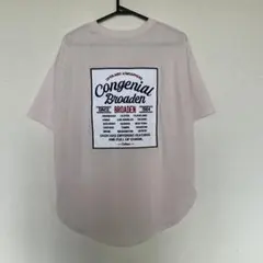 Tシャツ ピンク Mサイズ　カットソー　刺繍　ロゴ　トップス　新品未使用美品のサムネイル