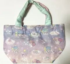 【中古】リトルツインスターズ　キキララ　ファンシーランチバッグ　ハンドバッグ