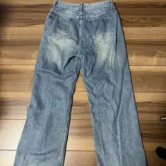 ダメージ加工 ブルーデニムパンツ M