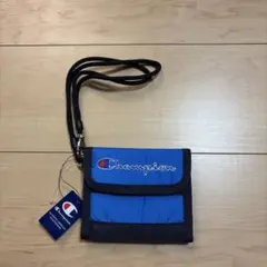 新品Champion 財布 キッズ 二つ折り マジックテープ ブルー ¥2970