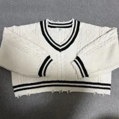 INGNI ケーブル編み クロップドニット Mサイズ