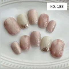 ネイルチップ　ベリーショート　ニュアンス　マグネット　ピンク　卒業式　卒園式