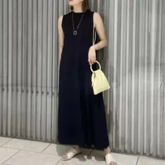 極美品 ヨリ yori リネン ロングワンピース フレンチスリーブ ゆったり 