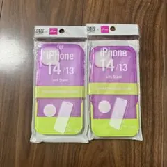 iPhone 14/13 スマートフォンケース スタンド付き　2個セット