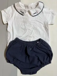 Cottoli ロンパース　ブルマセットアップ　80cm