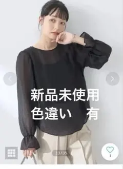 earth music & ecology キャンディスリーブ　シアーブラウス