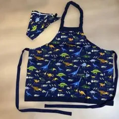 子供用◾️恐竜柄エプロンと三角巾セット