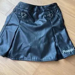 Anapgirl 黒 スカートキュロット　Mサイズ ハート型バックル付き