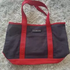 TOMMY HILFIGER トートバッグ 黒/赤