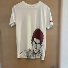 スラムダンク 流川楓 半袖 Tシャツ ホワイト 「蹴散らすまでだ」Mサイズ スラムダンク 流川楓 半袖 Tシャツ ホワイト 「蹴散らすまでだ」M