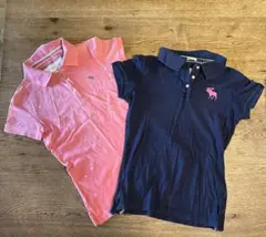 アバクロ　半袖ポロシャツ ピンク ネイビー 2枚セット