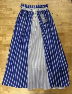 新品　Ray BEAMS ストライプ フレアロングスカート
