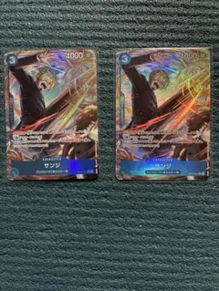 ワンピースカード　サンジ　神の島の冒険　パラレル　SR セット売り　青色