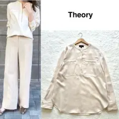 美品 Theory 24SS PRIME GGT スタンドカラーブラウス - メルカリ