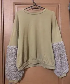 ehkä söpö レディース ベージュ ブラウン デザイン トレーナー M