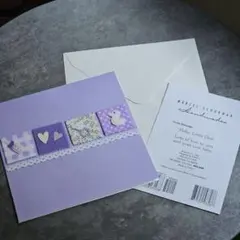 赤ちゃん向けレターセット 紫色