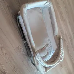 ベビーベッド 折りたたみ式 ベージュ