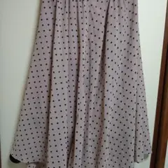 【GRL】水玉模様 フレアスカート 薄紫