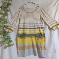 earthmusic＆ecology　薄手ニットワンピース　フリーサイズ