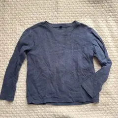 UNIQLO 綿100% ネイビー 長袖カットソー サイズ130