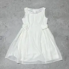 s3004 ロディスポット ひざ丈ワンピース パール襟 リボン パーティー