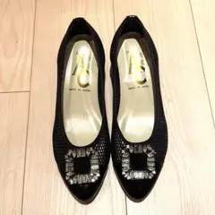 neue AC ビジューメッシュパンプス ブラックのサムネイル