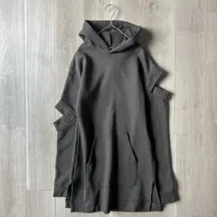 極美品＊LIMI feu ヨウジヤマモト 裏毛 ロングパーカー S 変形のサムネイル
