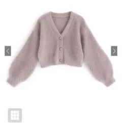 パールボタンシャギーニットカーディガン[kz118] GRL