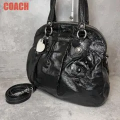 COACH Poppy 2way Shoulder Bag Black Y2K