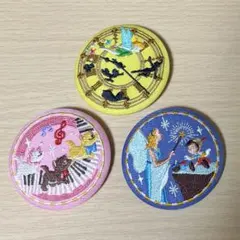 ディズニー刺繍缶バッジビスケット 缶バッジ 3種セット