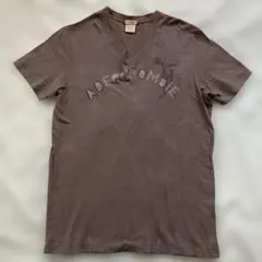 00s アバクロ　濃グレーVネックTシャツ(M)のサムネイル
