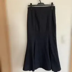 GU ヘリンボーンマーメイドロングスカート ダークグレー