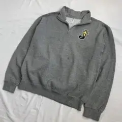 JERZEES グレー ハーフジップ スウェットM